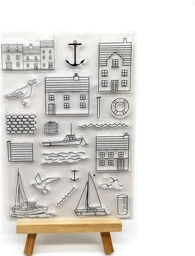 Miniatura 3 de NZJ Summer Beach - Tarjetas transparentes con sello de sirena, diseño de sirena, para repujar, carpeta, manualidades, álbum de tarjetas, álbum