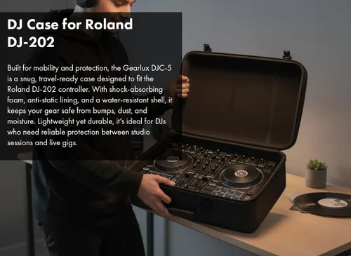 Miniatura 4 de Roland DJ-202 Paquete de controlador DJ con funda, auriculares y paño de pulido de Austin Bazaar