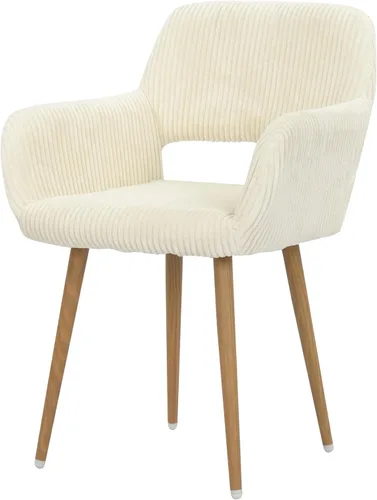 Silla de comedor de pana para oficina en casa, silla de tocador de maquillaje esponjosa, cómoda silla de acento con patas de metal de grano de