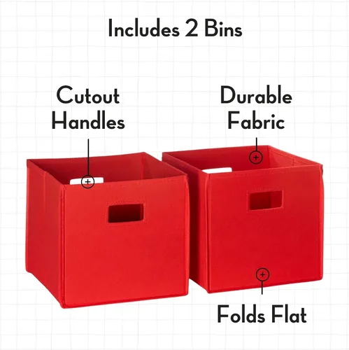 Miniatura 5 de RiverRidge Catch-All - Organizador de juguetes para niños de 35 pulgadas de ancho con 3 cubos y 2 contenedores de almacenamiento, color blanco puro
