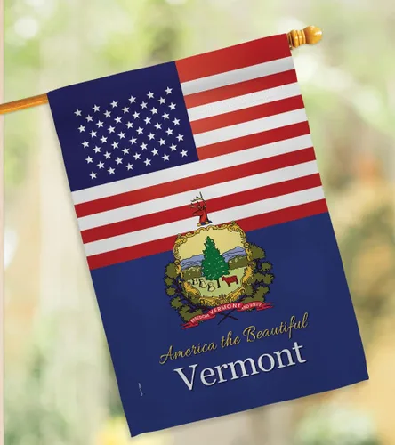 Miniatura 10 de Americana Home & Garden US Vermont House Flag Set Americana States American Territories Republic Country Particular Area Decoration Banner Small