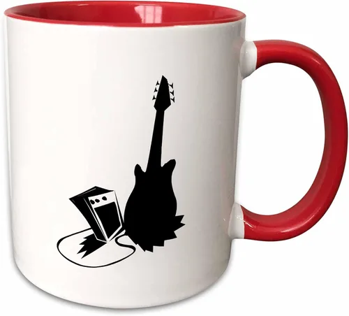 Miniatura 7 de 3dRose Guitar Amp - Taza estilizada de dos tonos, 11 onzas