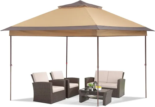 Miniatura 10 de GDY 11x11 ft Gazebo Tent Folding Heavy Duty Height Adjustable Sun Shelter Gazebos, White