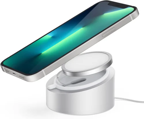 Miniatura 7 de Stouchi Mag- Safe - Soporte de carga para cargador MagSafe de 25 W/15 W, base de soporte de metal de alta calidad, soporte de tableta de escritorio