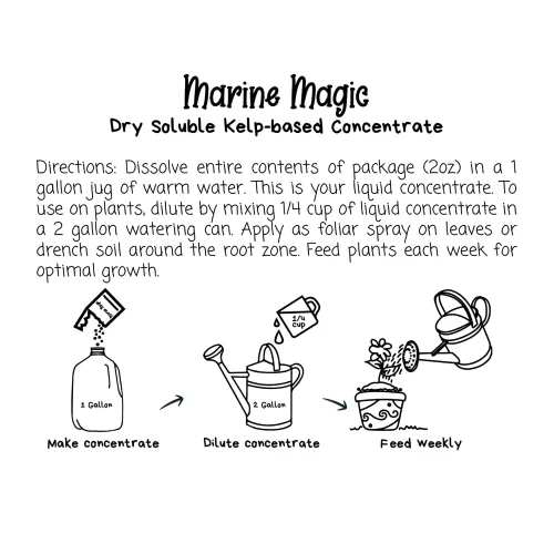 Miniatura 5 de Fertilizante en polvo soluble de extracto de algas marinas, fertilizante en polvo soluble 100% natural de Marine Magic que hace 128 galones (484 L)