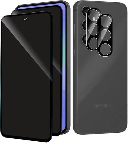 Miniatura 11 de 2 protectores de pantalla de privacidad para Samsung Galaxy A15 5G/4G antiespía + 2 protectores de lente de cámara, vidrio templado antiespías