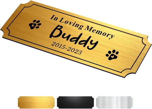 Miniatura 15 de Placas de Nombre Grabadas 1" x 3" Placa de Nombre para Urna Grabada Placas de Trofeo Placas de Nombre para Urnas Placas de Latón Grabadas