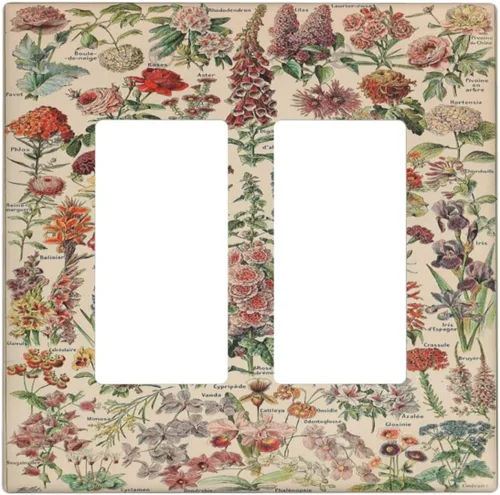 Miniatura 99 de Cubiertas Decorativas para Placas de Interruptor Boho Country Eucalipto Rústico Acuarela Hojas Verdes 2 Gang Placa de Pared Cubierta de Placa