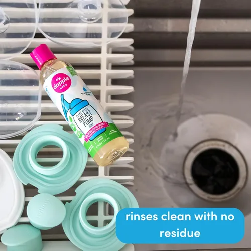 Miniatura 5 de Dapple Jabón de extractor de leche para bebé, botella de 8 onzas líquidas, sin fragancia, a base de plantas e hipoalergénico, fórmula de fácil