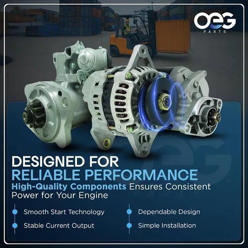 Miniatura 5 de OEG Parts Nuevo motor de arranque compatible con Nissan PLU40 PLU50 K15 K21 K25 M000T65381, M000T65581, M000T65585, 23300F4U010, 23300-FU410