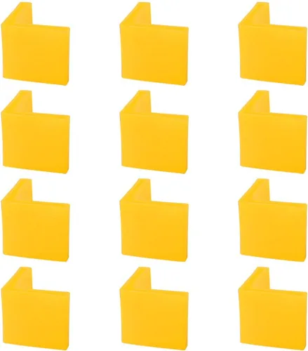 Miniatura 12 de uxcell 0.984 x 0.984 in Ángulo de hierro almohadillas de pie en forma de L muebles de plástico para muebles de escritorio tapas de patas cubiertas