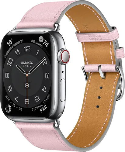 Miniatura 20 de LB1 - Correa de cuero para Apple Watch para mujeres y hombres, SE Ultra 2 de 1.575 in 1.732 in 1.811 in 1.654 in 1.772 in 1.614 in 1.496 in 1.929 in