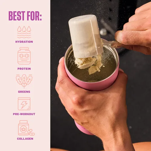 Miniatura 4 de BlenderBottle Vaso Térmico 2 en 1 de Acero Inoxidable, Tapa Swig a Prueba de Fugas, Pajita, BlenderBall, Libre de BPA, Para Batidos de Proteínas