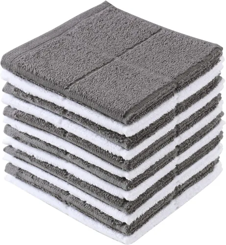 Miniatura 17 de Glynniss Trapos azules de cocina altamente absorbentes, color azul marino, 100% algodón, para lavar platos, limpieza (12 unidades, azul)
