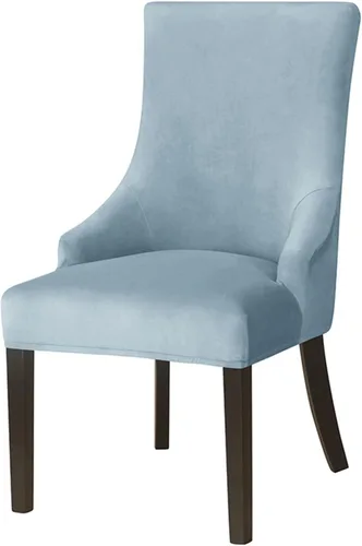 Miniatura 11 de N/A Funda elástica de terciopelo para silla con respaldo de ala, sin brazos, reutilizable, funda para silla lateral con respaldo de ala, fundas