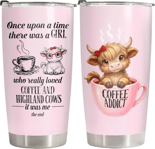 Miniatura 11 de 34HD Cute Pig - Vaso de 20 onzas con tapa, diseño de cerdo, de acero inoxidable, aislado al vacío, taza de café de viaje, regalo de cumpleaños