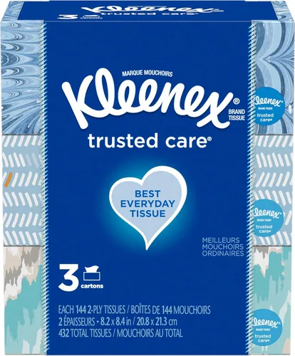 Miniatura 15 de Kleenex Pañuelos 230 unidades, 460 pañuelos faciales en total, 2 capas, paquete de 2 Azul