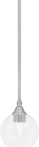 Miniatura 24 de Toltec Lighting Tallo Colgado Mini colgante, acabado de cobre negro, 3.5" cuadrado humo burbuja vidrio