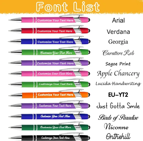 Miniatura 2 de Amlion Bolígrafos personalizados a granel, bolígrafos personalizados con lápiz capacitivo con nombre, mensaje y logotipo grabado, regalo para Variado