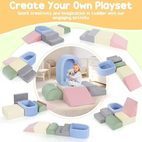 Miniatura 2 de Bloques de escalada de espuma Whiffee para niños pequeños, juguetes de escalada para niños pequeños en interiores, bloques de escalada para niños