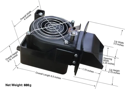Miniatura 5 de DC12V Soplador de Aire para Iniciar Fuego de Barbacoa Soplador de Cocina Soplador de Parrilla para Big Green Egg y Kamado Joe Classic, Reduce