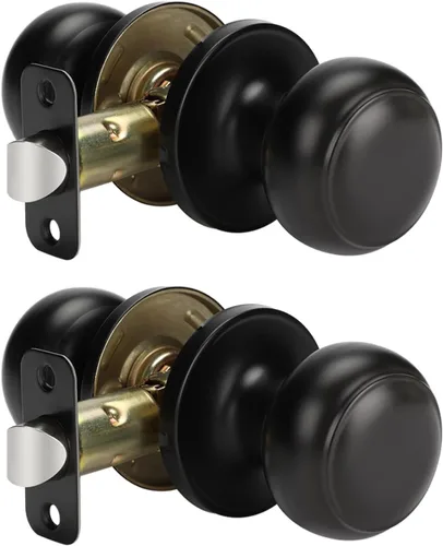 Miniatura 54 de Goldenwarm - Perillas interiores de puerta de bronce aceitado, perillas para puerta de dormitorio, pomo de puerta de bronce con privacidad, perilla