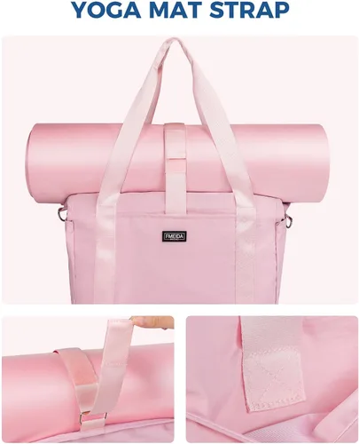 Miniatura 6 de Fmeida Gym Bag for Women, 30L Expandable Travel Bags with Shoe Compartment, Sports Yoga Bag with Wet Pocket