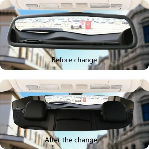 Miniatura 5 de Espejo retrovisor para automóvil, espejo retrovisor convexo de gran angular con clip interior de 12 pulgadas, accesorios para automóvil, espejo
