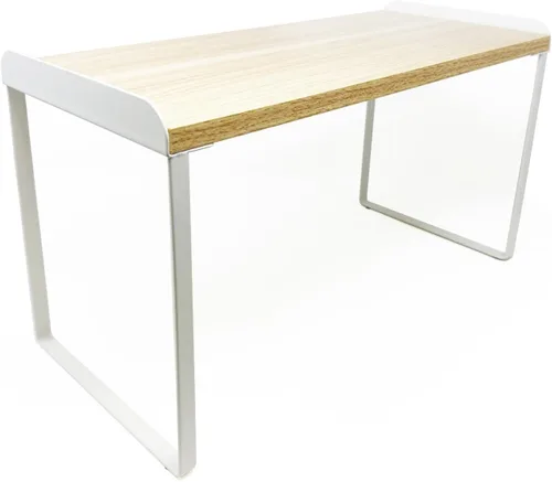 Miniatura 14 de Mitus Organizador y almacenamiento de estantes, estante apilable de madera escalonada para encimeras, escritorios, gabinetes (juego de 2) 12