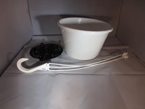Miniatura 3 de Cesta colgante de remolino Contempo de 10 pulgadas de diámetro, verde o blanco (5, verdeq)