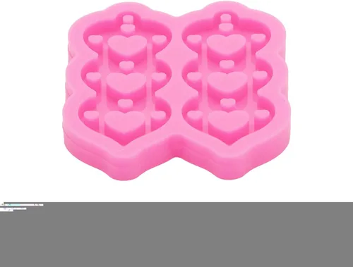 Miniatura 5 de Molde de aretes de resina de corazón para el día de San Valentín con agujero, moldes de resina de silicona, moldes de resina epoxi para mujer, 423.6