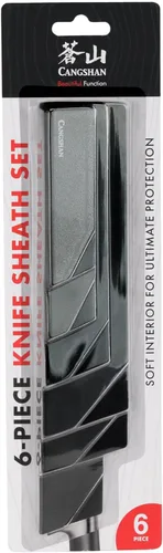 Miniatura 6 de Cangshan Juego de 6 protectores de bordes de cuchillos, 503633, color negro