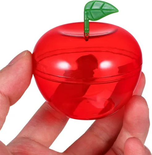 Miniatura 8 de ARTIBETTER Recipiente de regalo rojo, 8 unidades de manzanas de plástico, cajas de dulces, cajas de regalo, adornos decorativos rellenables