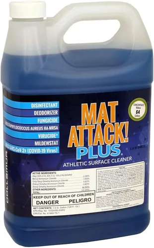 Dollamur Mat Attack! PLUS® Limpiador para Esterillas de Gimnasio y Yoga, Limpiador Higiénico para Pisos de Goma, Esterillas de Lucha, y Pisos de