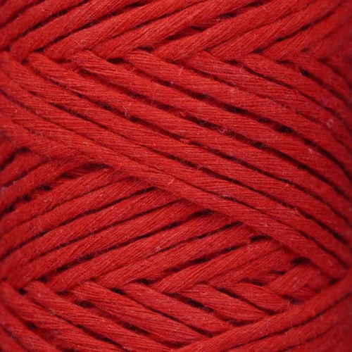 Miniatura 4 de Makromecity, Cordón de macramé de un solo hilo de 3 mm x 100 yardas (300 pies) Hilo de algodón rojo trenzado de 3 mm para arte y manualidades