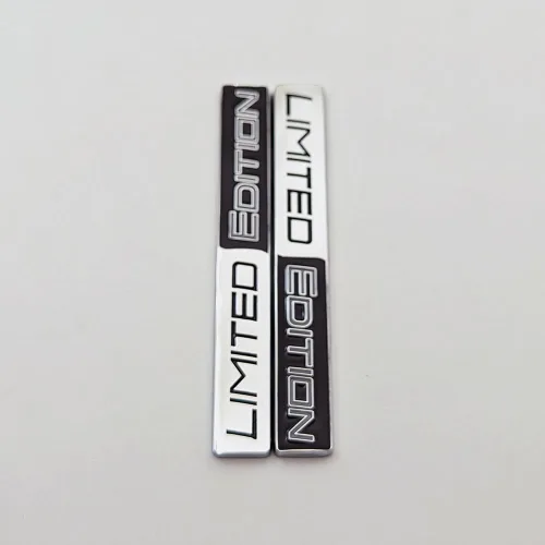 Miniatura 6 de Logo 2X de metal cromado Edición Limitada, emblema de coche auto adhesivo 3D premium, calcomanía deportiva de carreras de reemplazo (negro)