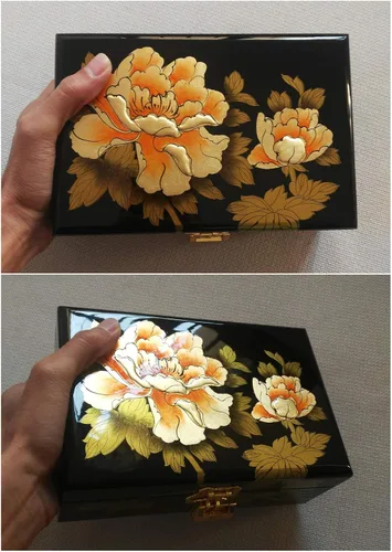 Miniatura 6 de Excelente caja de joyería hecha a mano de boca a boca de estética clásica china