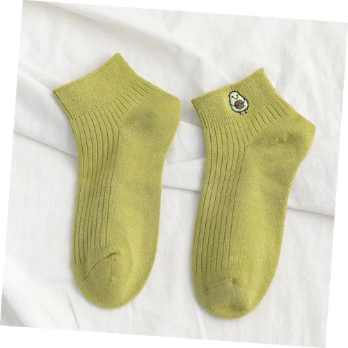 Miniatura 3 de USHOBE 4 Pairs Fashion Short Socks Lip Gloss for Girls Womens Socks Hosiery Girl Socks Short Ankle Socks Women