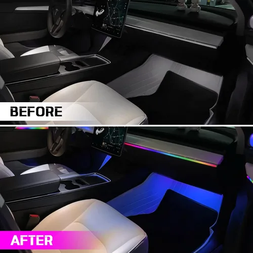 Miniatura 5 de Luces interiores acrílicas Dreamcolor para automóvil, accesorios para automóvil WEBUPAR 2 en 1, tira de luces LED para automóvil con control