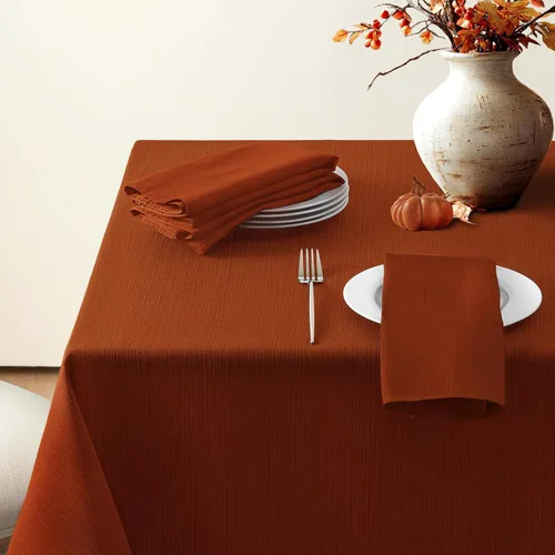 Miniatura 14 de Softalker Mantel rectangular de jacquard - Fundas de mesa de damasco geométrico, impermeables, resistentes a las manchas, lavables, de poliéster