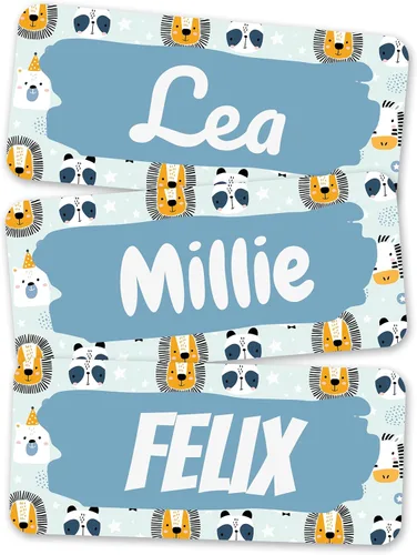 Miniatura 13 de Etiquetas de nombre personalizadas para niños [70 unidades] – Calcomanías de nombre impermeables para la escuela, artículos y ropa – Etiquetas