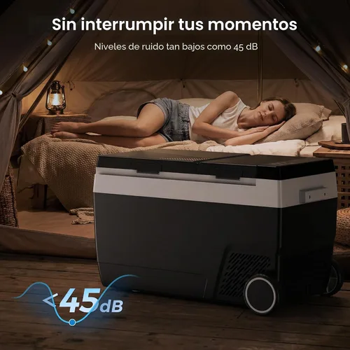 Miniatura 7 de Feelfunn Refrigerador de 12 voltios de 45 cuartos (42 L), refrigerador de coche de doble zona con ruedas, enfriador eléctrico de -4 °F a 68 °F