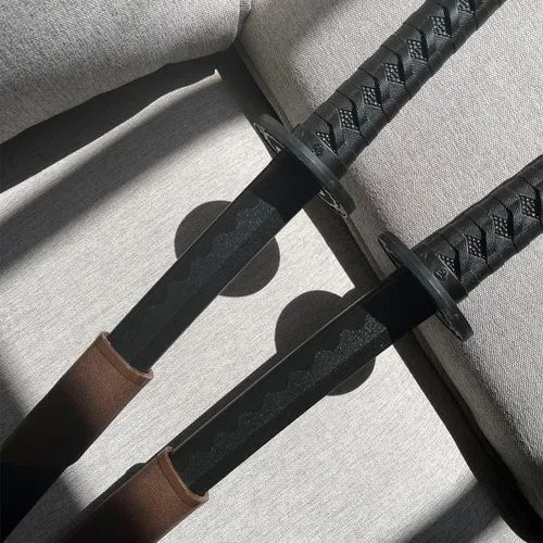 Miniatura 4 de Espada de plástico de polipropileno de alta dureza, espada de entrenamiento de artes marciales mejorada con hoja engrosada, katana Iaido con funda