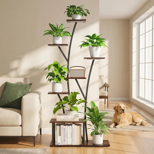 Miniatura 12 de Quikraen Soporte para plantas de interior con luces de cultivo de 64 pulgadas de alto, estante de plantas iluminado en esquina para cultivo