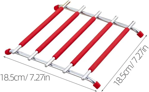 Miniatura 2 de LABRIMP Alfombrilla de silicona con marco de acero inoxidable, resistente al calor, antideslizante, protege encimeras y mesas de comedor para platos