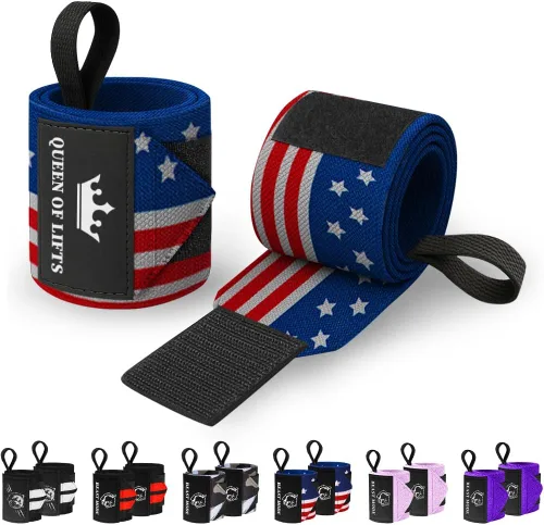 Miniatura 39 de TECEUM Weightlifting 18" & 12" Wrist Wraps with Thumb Loop – Heavy Duty Wrist Workout Braces for Men and Women – Ideal for Powerlifting, Strength