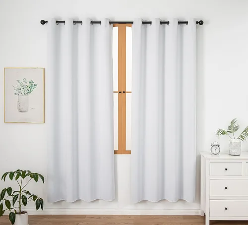 Miniatura 119 de PI Cortinas opacas para dormitorio, tratamiento de ventana con aislamiento térmico de anillo superior, cortinas oscurecedoras de habitación