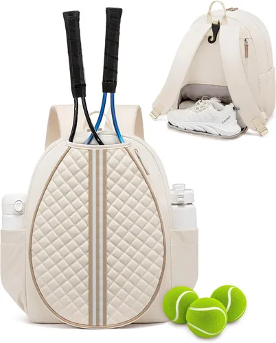 Mochila de tenis Sucipi, mochila de tenis acolchada con bandolera cruzada, bolsas para raquetas de tenis resistentes al agua para mujeres y hombres,