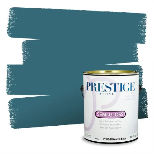 Miniatura 455 de Pintura Exterior + imprimación PRESTIGE, todo-en-uno, 1 galón, acabado mate, color comparable al Valspar* Royal Gray* VS151-Gris real