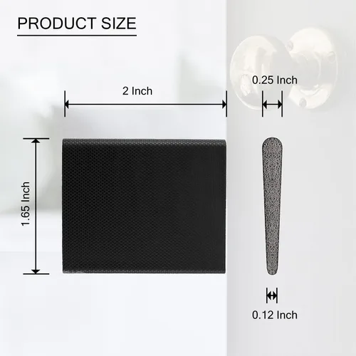 Miniatura 2 de Sellos de esquina de puerta – Relleno de cuña de sellado de marco de puerta exterior – Aire frío y tope de corrientes de aire con adhesivo 4 Negro